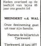 M vd Wal adv